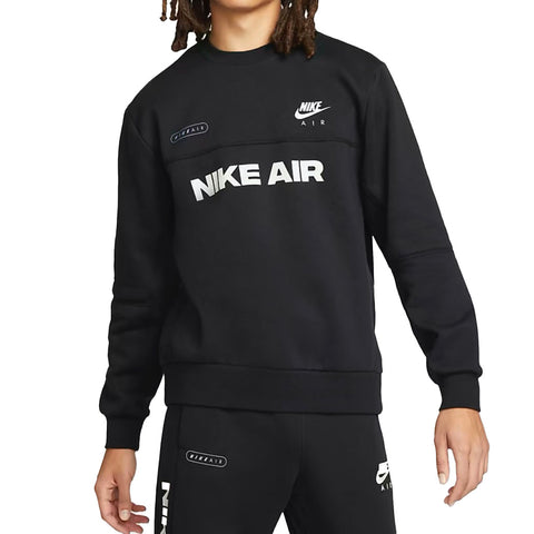 Nike Brushed Fleece Crew Tracksuit 'Black'